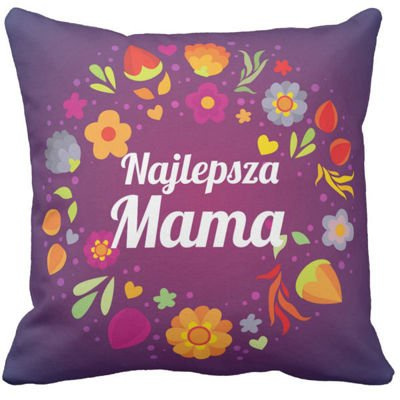 Poduszka kwiaty Najlepsza Mama pod-6526