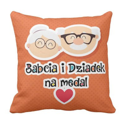 Poduszka Babcia i Dziadek na medal pod-6312