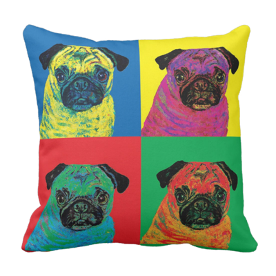 Poduszka PUG POP ART Mops pies pekińczyk pod-6204