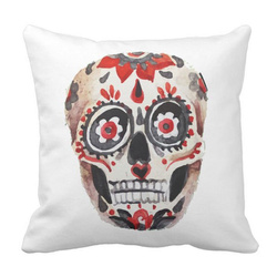 Poduszka ozdobna SUGAR SKULL akwarela pod-6390